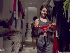 Enthousiasteling, Kont, Bruinharig, Vingeren, Natuurlijke tieten, Geschoren, Alleen, Tieten likken