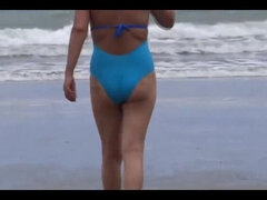 Hot Latin MILF 58yo Hairy Pussy Beach Masturbation & Cumshots - Ardientes69