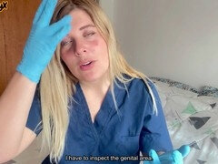 Arzt, Freundin, Handschuhe, Latex, Lingerie, Krankenschwester, Elasthan