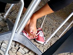 Amateur, College, Feet, Foot fetish, Italian, Teen, Voyeur