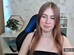 Enthousiasteling, Bruinharig, Hd, Natuurlijk, Klein, Mager, Tiener, Tieten likken