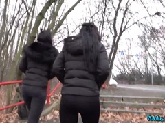 Negro, Mamada, Polla, Estilo perrito, Europeo, Tetas naturales, Al aire libre, Tetas