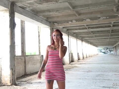 Anal, Tir de sperme, Mignonne, Queue, Allemand, Public, Rousse roux, Pute