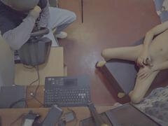 Aziatisch, Grote lul, Mollig, Lul, Homo, Masturbatie, Verleid, Slikken