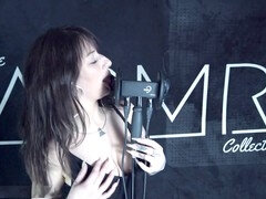 Teasing ASMR with ear licking, eye contact, and boob play from Asmrcollection