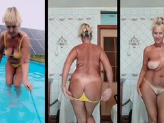 Femme couguar, Fait maison, Lingerie, Mère que j'aimerais baiser, Maman, Piscine, Solo, Webcam