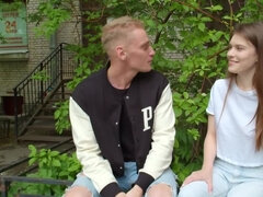 美女, フェラチオ, チン, ハードコア, スパンキング