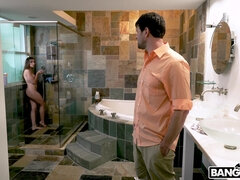 Leie, Braunhaarige, Muschi, Dusche, Erotischer film