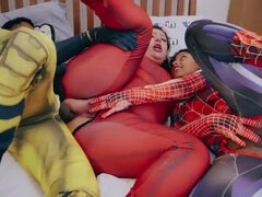 Wolverine Tastes Deadpool and Spiderman's Booty After a Milk Swallow