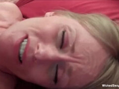デカパイ, ブロンド, フェラチオ, お婆さん, 自家製, 熟年, 淫乱熟女, 妻