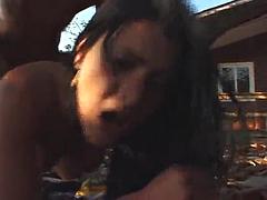 Leie, In den arsch, Schwarz, Blasen, Braunhaarige, Schwarz, Hardcore, Interrassisch