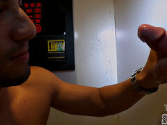 Nasty straight guy cocksucked in gloryhole