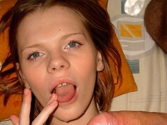 Enthousiasteling, Bruinharig, Likken, Natuurlijke tieten, Kut duiken, Geschoren, Mager, Oud