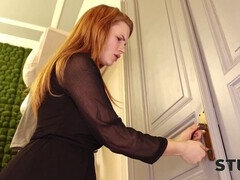 Watch out for the door or you might get trapped: Part two with redhead Katarina Rina and Nick Ross