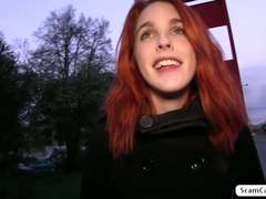 Enthousiasteling, Pijpbeurt, Sperma shot, Roodharige vrouw
