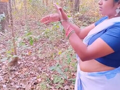 Desi Stepmom and Stepson Hardcore Fucking in Jungle - Telugu Dirty Talks & Outdoor Sex