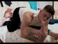 Jesse Stone caught sniffing stepbrother's semen soaked socks! Complete video