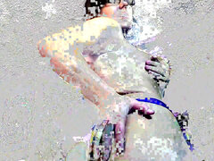 Grosser arsch, Braunhaarige, Masturbation, Höschen, Titten