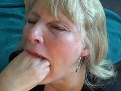 素人, ブロンド, フェラチオ, イく瞬間, イマラチオ, 自家製, 熟年, 妻