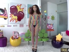 アナル, アジア人, お尻, 茶髪の, 中出し, バック, 剃毛, ガリガリ