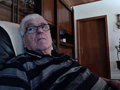 P3-Grandpa shows his cock