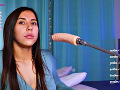 素人, フェラチオ, ディルド, ラティーナ, マシーンファック, 一人, フェラする, おもちゃ