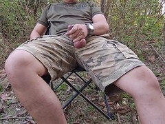 Asian, Cumshot, Gay, Handjob, Masturbation, Outdoor, Public, Solo
