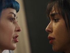 Lesbian Foot Fetish - Latina Sex Slave Girl Mesmerized By Big Tits Blue Haired Vampire Jewelz Blu