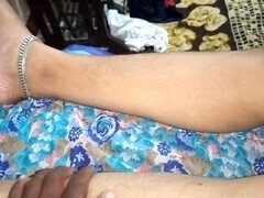 アジア人, 叔母, 足, 毛深い, マッサージ, 母, 裸, タイ