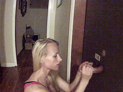 Glory hole, cum boobs, heterosexual