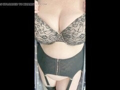 Amateur, Tante, Britannique, Pieds, Mature, Nylon, Solo, Jarretelles