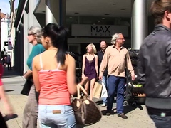 Leie, Blondine, Fingern, Hd, Öffentlich, Muschi, Jungendliche (18+), Titten