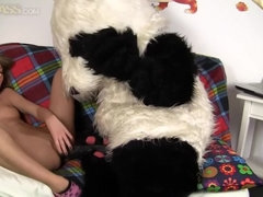 Unusual sex stories of nude girl & panda