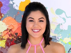 Anal, Gros cul, Grosse bite, Sucer une bite, Brunette brune, En levrette, Béant, Nénés