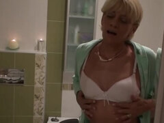 素人, ブロンド, 女, Hd, 熟年, 母, シャワー, 一人