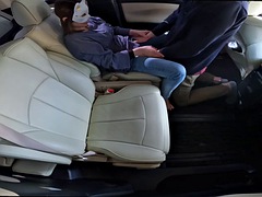 Enthousiasteling, Pijpbeurt, Auto, Bedriegen, Man die toekijkt, Buiten, Openbaar, Vrouw