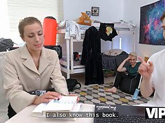 Beauté, Blonde, Double pénétration, Hd, Homme homme femme, Professeur, Plan cul à trois, Nénés