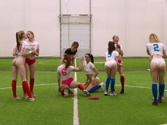 Lesbian orgy from cuties on the football field