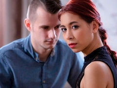 フェラチオ, 茶髪の, キス, 下着, 恥ずかしがりや, ストッキング, ティーン, オッパイの