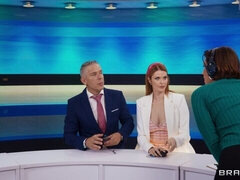 Grosser arsch, Grosser schwanz, Grosse titten, Blasen, Hundestellung, Rotschopf