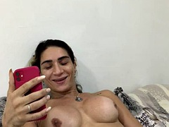 Enthousiasteling, Amerikaans, Grote mammen, Sperma shot, Latijnse vrouw, Masturbatie, Shemale, Alleen