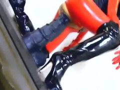 Bizarr, Stiefel, Extrem, Frau, Fetisch, Einschiebung, Reiten, Spielzeuge