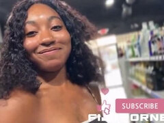 4th of July Fuck: Tiny Ebony Whore Gets BBC in Store - Fijii Pornbox