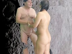 Strand, Grosser arsch, Blasen, Tanzen, Milf