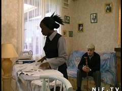 Amateur, Black, Cumshot, Ebony, French, Maid, Threesome, Voyeur