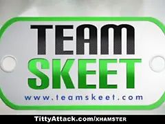 Teamskeet - big hooter hottie nailed in shower