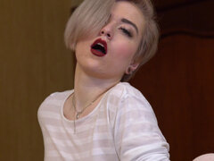 Blondine, Hd, Masturbation, Natürlichen titten, Höschen, Muschi, Solo