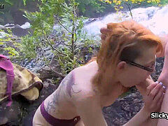 Amateur French duo boinks in the woods