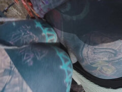 フェラチオ, Hd, アウトドア, 小柄, 公共, オマンコ, 剃毛, ガリガリ