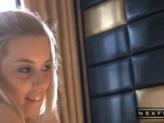 Enthousiasteling, Blond, Pijpbeurt, Diep in de keel, Hd, Ondergoed, Roodharige vrouw, Tiener